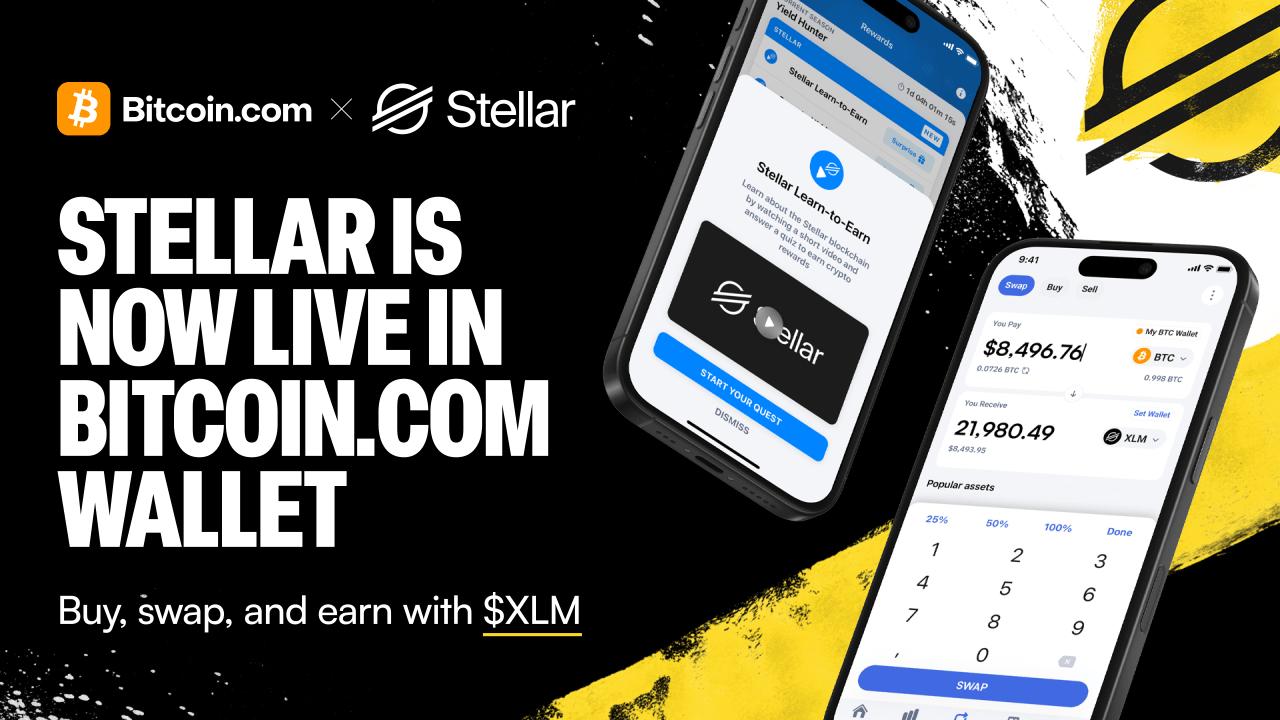 Bitcoin.com 钱包集成恒星区块链，扩展快速、低成本支付和 DeFi 的访问